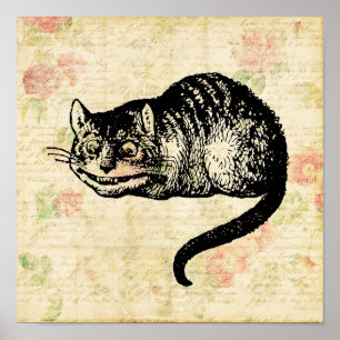 Cheshire Cat Alice im Wunderland Kunst, Dichtung u Poster