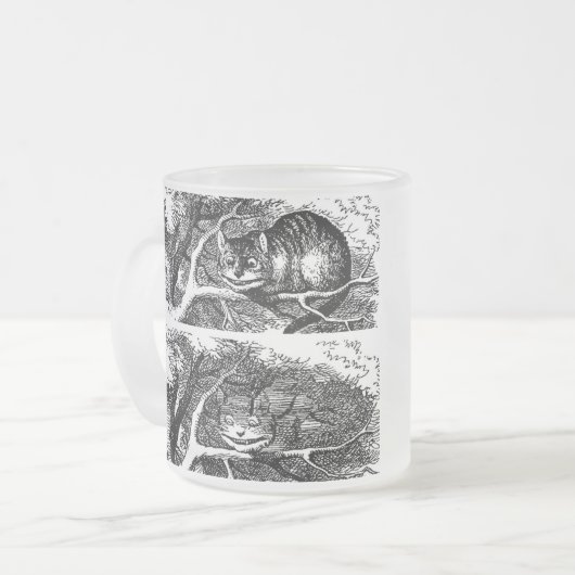Cheshire cat , “ Alice in Wonderland ” Mattglastasse (Vorderseite Links)