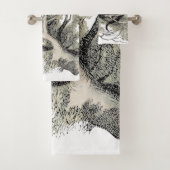 Cheshire Cat Alice Wonderland Classic Badhandtuch Set (Insitu)
