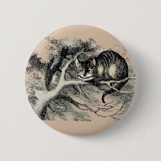 Cheshire Cat Alice Wonderland Classic Button (Vorderseite)