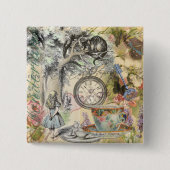 Cheshire Cat Alice Wonderland Classic Button (Vorderseite)