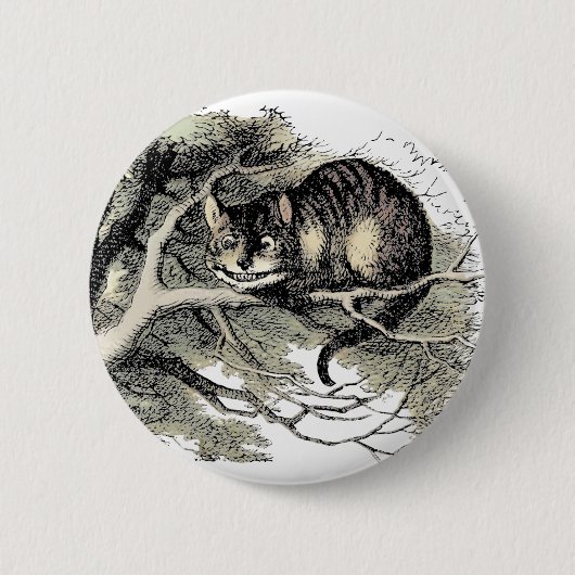 Cheshire Cat Alice Wonderland Classic Button (Vorderseite)