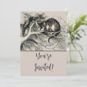 Cheshire Cat Alice Wonderland Classic Einladung (Stehend Vorderseite)