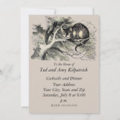 Cheshire Cat Alice Wonderland Classic Einladung (Rückseite)