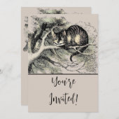 Cheshire Cat Alice Wonderland Classic Einladung (Vorne/Hinten)