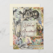 Cheshire Cat Alice Wonderland Classic Einladung (Vorne/Hinten)