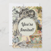 Cheshire Cat Alice Wonderland Classic Einladung (Vorderseite)