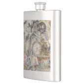 Cheshire Cat Alice Wonderland Classic Flachmann (Links)
