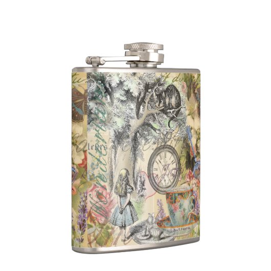 Cheshire Cat Alice Wonderland Classic Flachmann (Rechts)