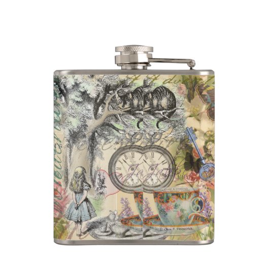 Cheshire Cat Alice Wonderland Classic Flachmann (Rückseite)