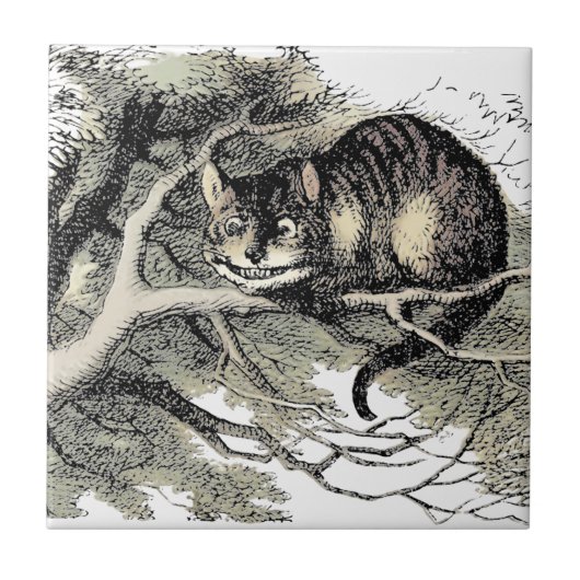Cheshire Cat Alice Wonderland Classic Fliese (Vorderseite)