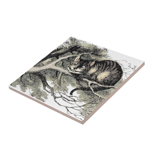 Cheshire Cat Alice Wonderland Classic Fliese (Seite)