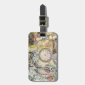 Cheshire Cat Alice Wonderland Classic Gepäckanhänger (Vorderseite vertikal)