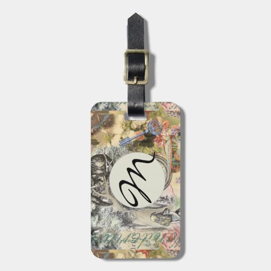 Cheshire Cat Alice Wonderland Classic Gepäckanhänger (Vorderseite vertikal)