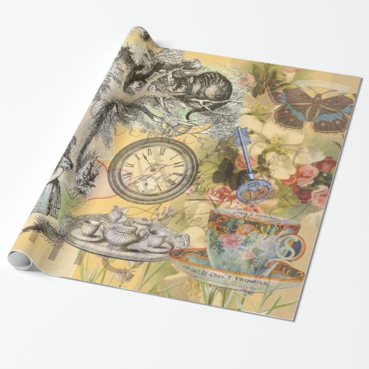 Cheshire Cat Alice Wonderland Classic Geschenkpapier (Ungerollt)
