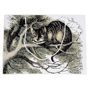 Cheshire Cat Alice Wonderland Classic Große Geschenktüte