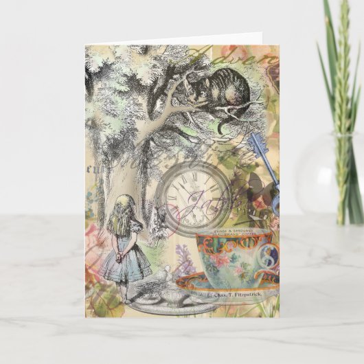 Cheshire Cat Alice Wonderland Classic Karte (Vorderseite)