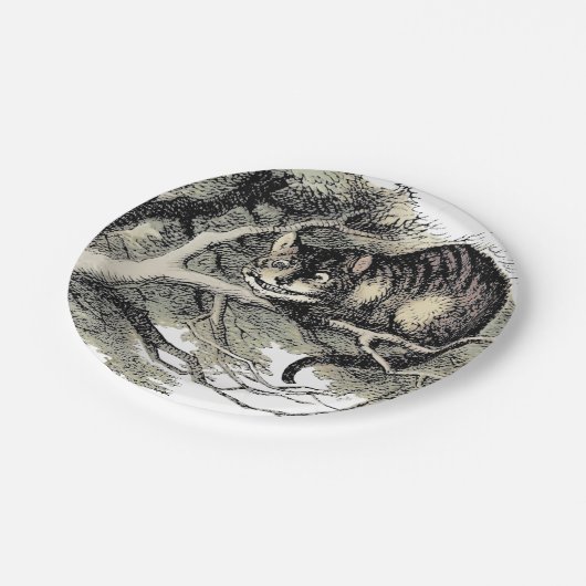Cheshire Cat Alice Wonderland Classic Pappteller (Schrägansicht)
