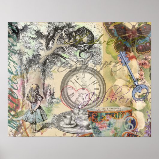 Cheshire Cat Alice Wonderland Classic Poster (Vorne)
