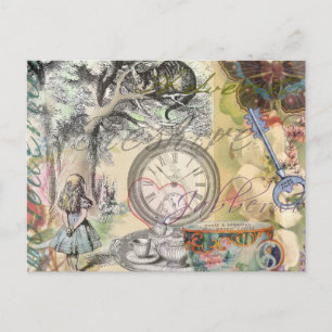 Cheshire Cat Alice Wonderland Classic Postkarte