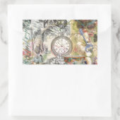 Cheshire Cat Alice Wonderland Classic Rechteckiger Aufkleber (Tasche)