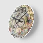 Cheshire Cat Alice Wonderland Classic Runde Wanduhr (Winkel)