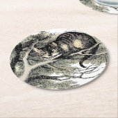 Cheshire Cat Alice Wonderland Classic Runder Pappuntersetzer (Angewinkelt)