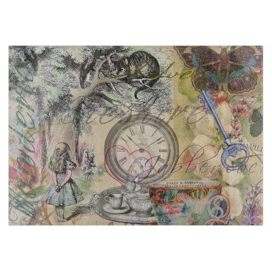 Cheshire Cat Alice Wonderland Classic Schneidebrett (Vorderseite)