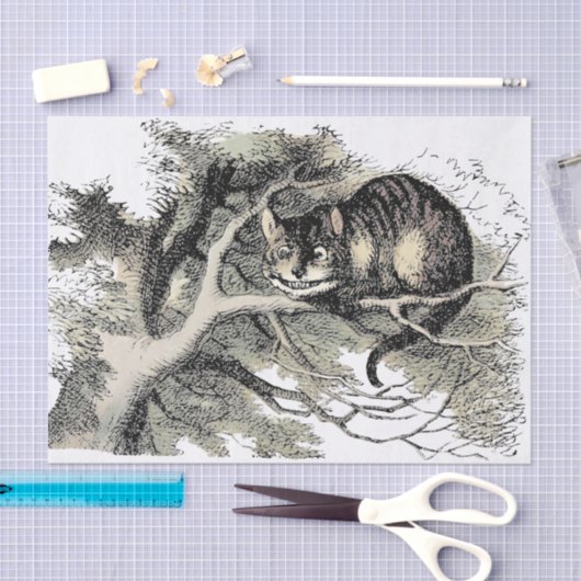 Cheshire Cat Alice Wonderland Classic Seidenpapier (Handwerk)