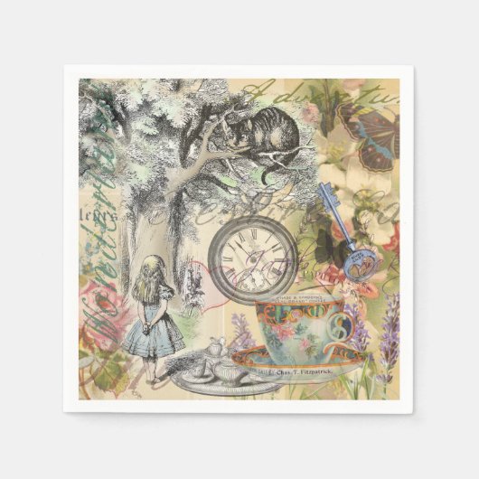 Cheshire Cat Alice Wonderland Classic Serviette (Vorderseite)