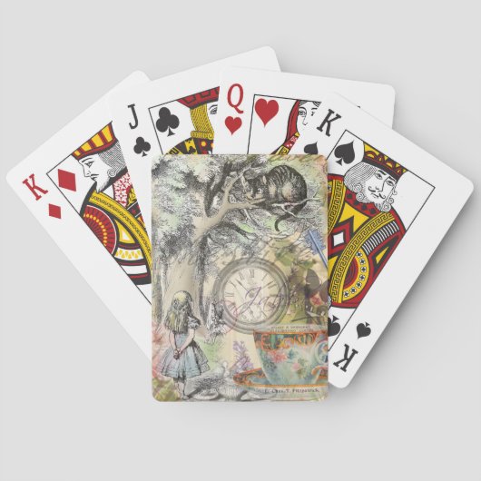 Cheshire Cat Alice Wonderland Classic Spielkarten (Rückseite)