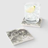 Cheshire Cat Alice Wonderland Classic Steinuntersetzer (Seitenansicht)