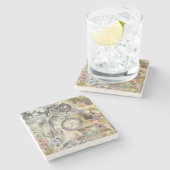 Cheshire Cat Alice Wonderland Classic Steinuntersetzer (Seitenansicht)