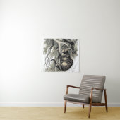 Cheshire Cat Alice Wonderland Classic Wandteppich (Beispiel (Horizontal))