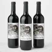 Cheshire Cat Alice Wonderland Classic Weinetikett (Flaschen)