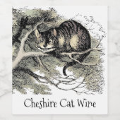 Cheshire Cat Alice Wonderland Classic Weinetikett (Einzelnes Label)