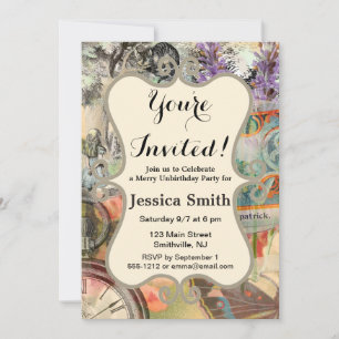 Cheshire Cat Alice Wunderland Klassiker Einladung