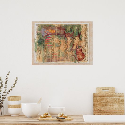 Cheshire cat and Alice Poster (Küche)