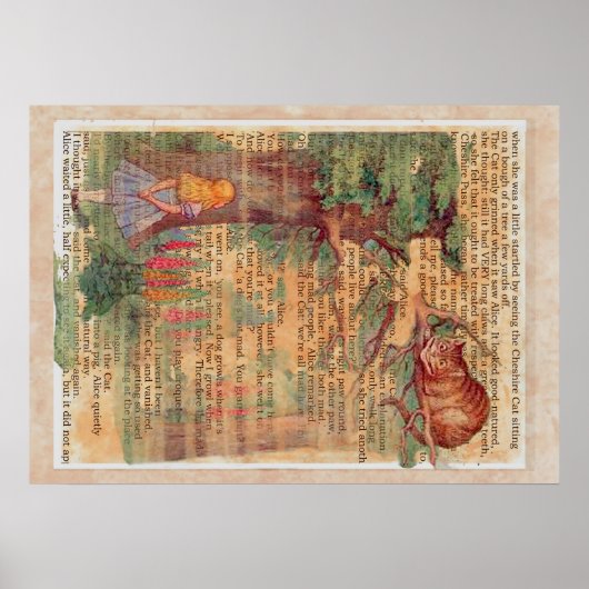 Cheshire cat and Alice Poster (Vorne)