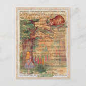 Cheshire cat and Alice Postkarte (Vorderseite)