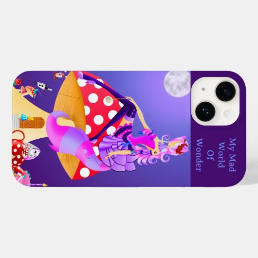 Cheshire Cat auf Mushroom Case-Mate iPhone Hülle (Rückseite (Horizontal))