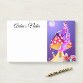 Cheshire Cat auf Mushroom Wonderland Post-it Klebezettel (Auf Schreibtisch)