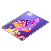 Cheshire Cat auf Mushroom Wunderland Notizblock (Linke Seite)