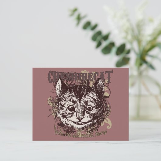 Cheshire Cat Carnivale Style Postkarte (Stehend Vorderseite)