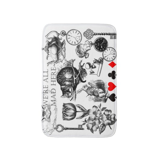 Cheshire Cat classic Alice im Wunderland mad Badematte (Vorderseite Vertikal)