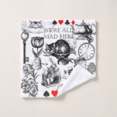 Cheshire Cat classic Alice im Wunderland mad Badhandtuch Set (Waschlappen)