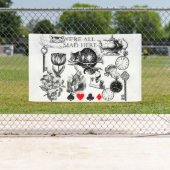 Cheshire Cat classic Alice im Wunderland mad Banner (Insitu)