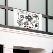 Cheshire Cat classic Alice im Wunderland mad Banner (Äußeres Gebäude)