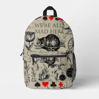 Cheshire Cat classic Alice im Wunderland mad Bedruckter Rucksack