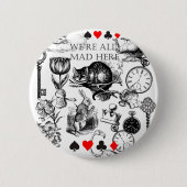 Cheshire Cat classic Alice im Wunderland mad Button (Vorderseite)